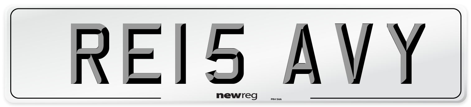 RE15 AVY Number Plate from New Reg